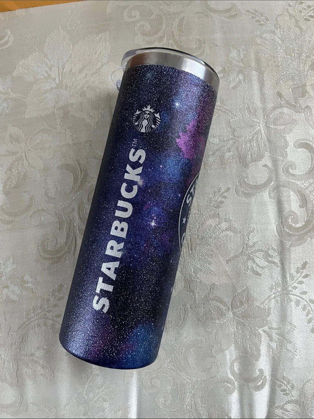 Starbucks Tumbler w/ straw and cleaning brush - Galaxy Design